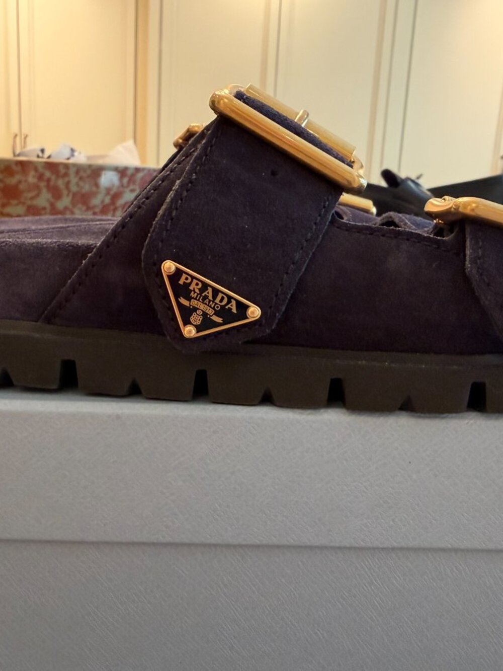 Prada Donna Bleu Size 36 US 6.5